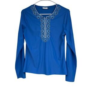 Cabana Life Long Sleeve Swim Top Cobalt Blue 50 UV protection